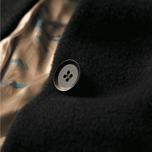 Peruvian Connection- Essex Street Coat-Luxe Modern Car Coat- Alpaca & Wool Sz. M - Picture 5 of 11